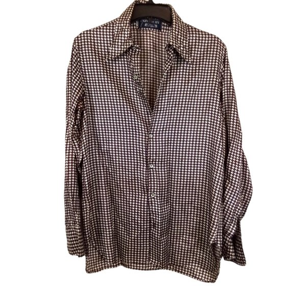 Vintage Givenchy Men's Houndstooth Dress Shirt-N87